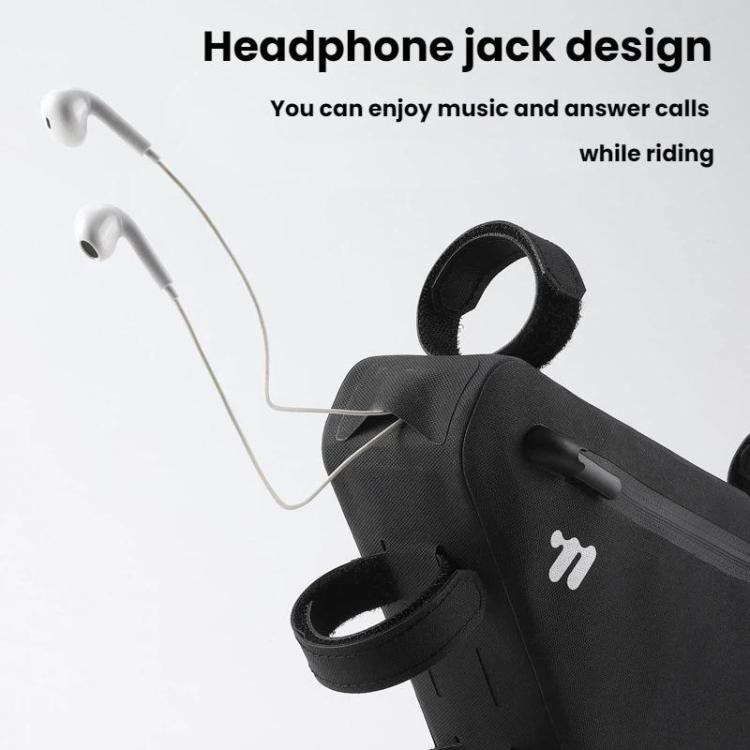 WEST BIKING Waterproof Bicycle Front Saddle Bag - Black