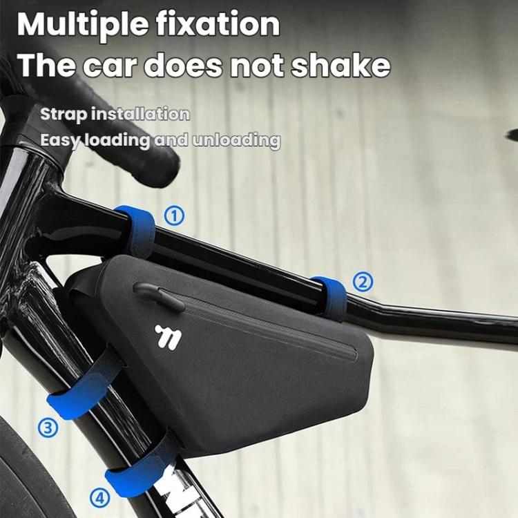 WEST BIKING Waterproof Bicycle Front Saddle Bag - Black