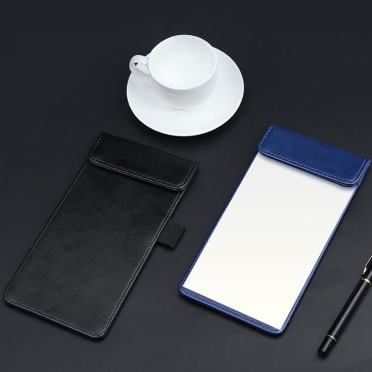 Magnetic PU Leather Clipboard with Pen Holder Portable Notepad Board Folder, Size: A7 Brown