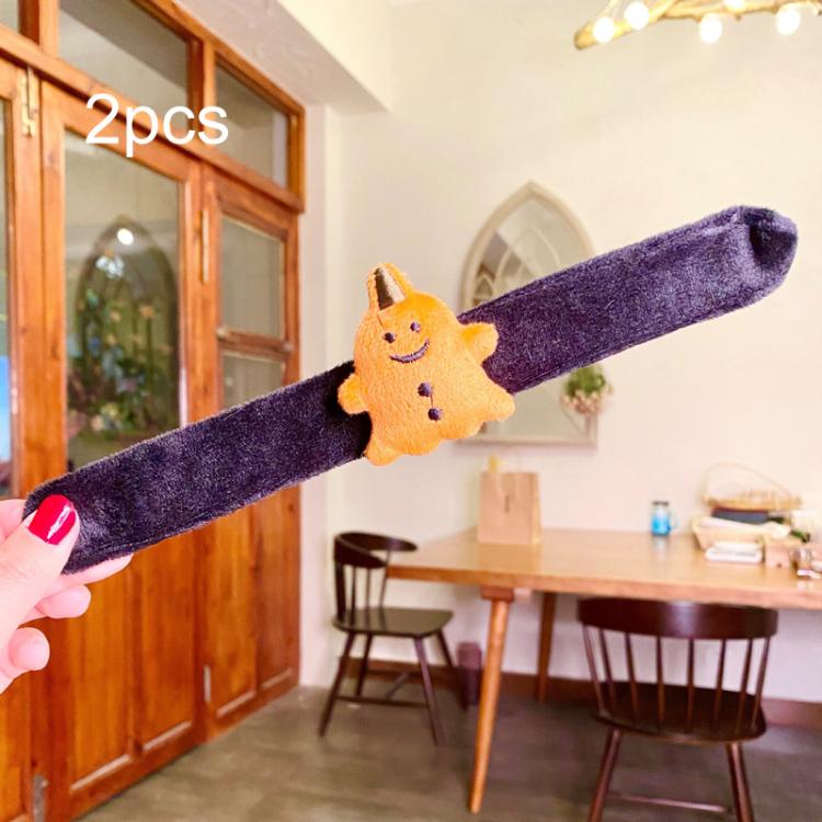 2pcs Halloween Slap Bracelets Halloween Children Gift Decorations, Style: Ghost