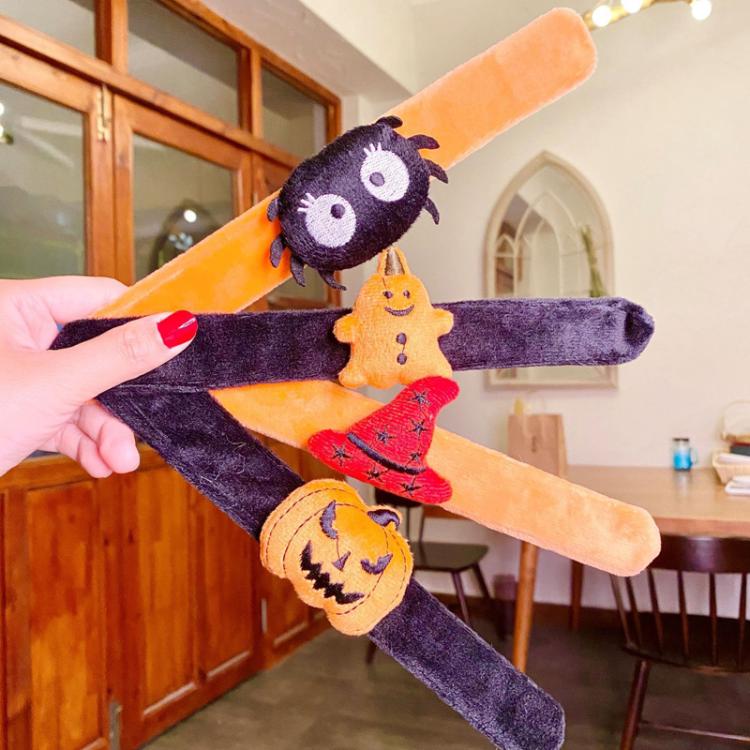2pcs Halloween Slap Bracelets Halloween Children Gift Decorations, Style: Pumpkin