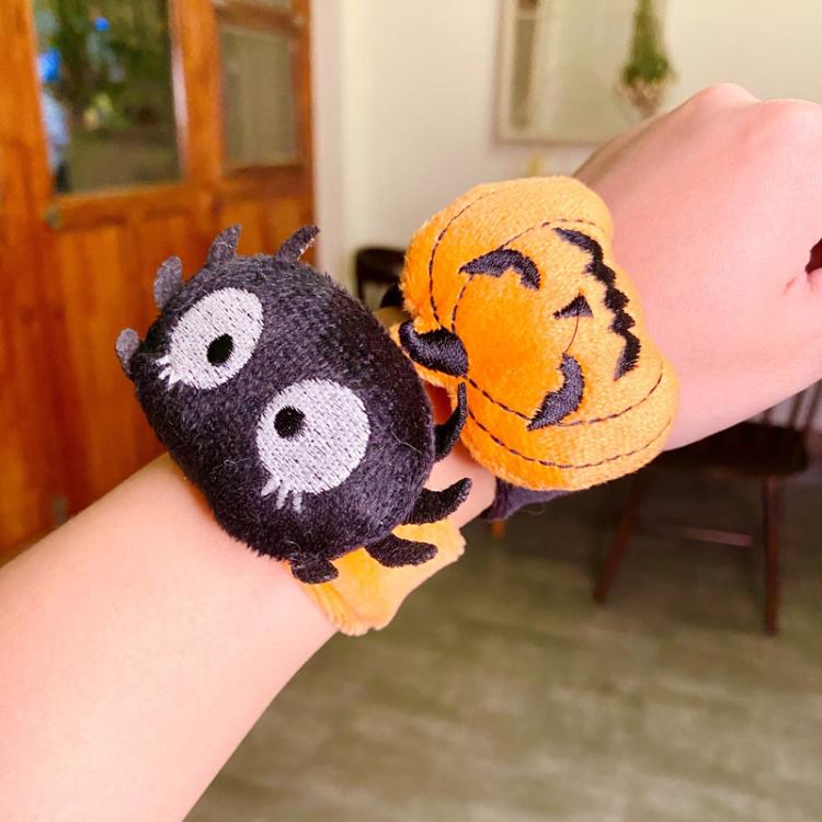 2pcs Halloween Slap Bracelets Halloween Children Gift Decorations, Style: Pumpkin