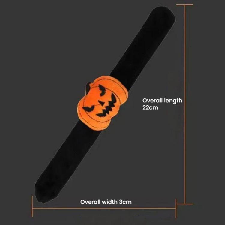 2pcs Halloween Slap Bracelets Halloween Children Gift Decorations, Style: Pumpkin