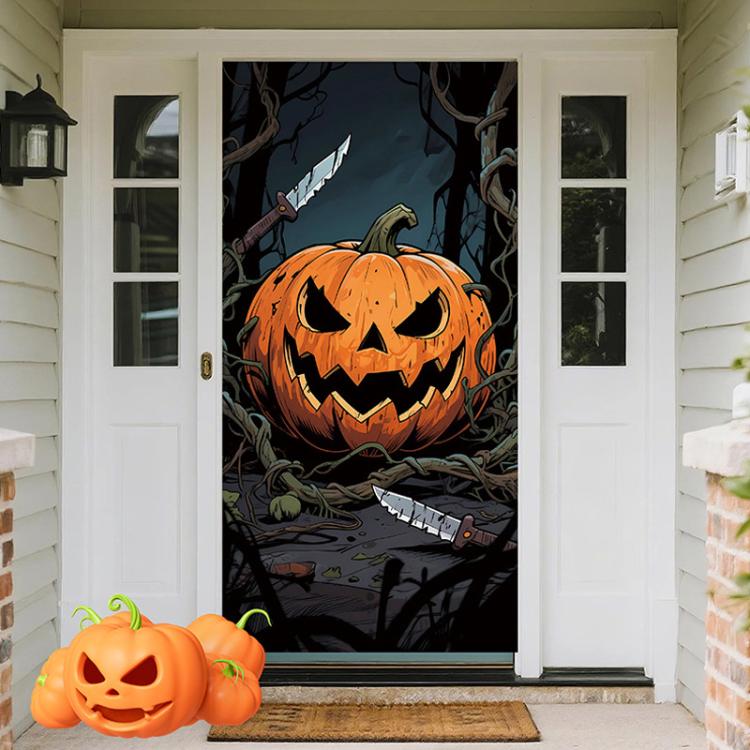 Halloween Door Hanger Curtain Party Holiday Scene Decoration Supplies, Style: 1