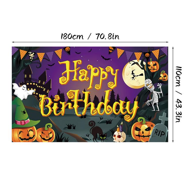 Halloween Background Banner  Atmosphere-Enhancing Decorative Backdrop, Style: 12