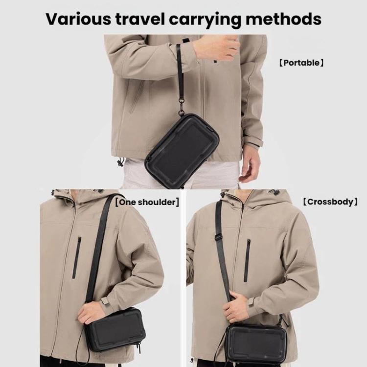 For DJI Osmo Pocket 3 Cwatcun D224 Medium EVA Hard Shell Bag Shockproof Pressure Resistant Storage Bag - Black