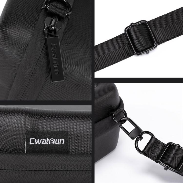 For DJI Osmo Pocket 3 Cwatcun D224 Medium EVA Hard Shell Bag Shockproof Pressure Resistant Storage Bag - Black