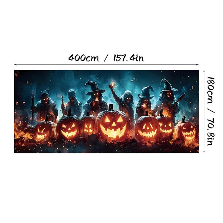 Halloween Garage Backdrop Decorative Garage Atmosphere Wall Fabric, Style: 4
