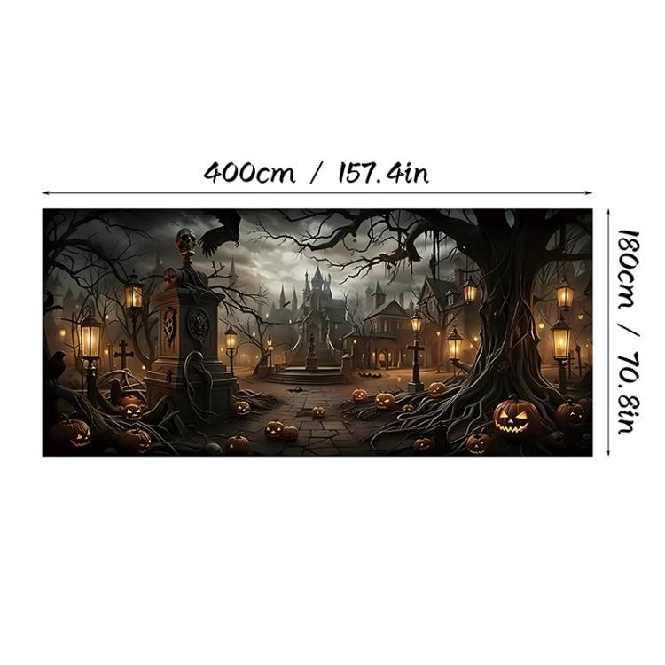 Halloween Garage Backdrop Decorative Garage Atmosphere Wall Fabric, Style: 10