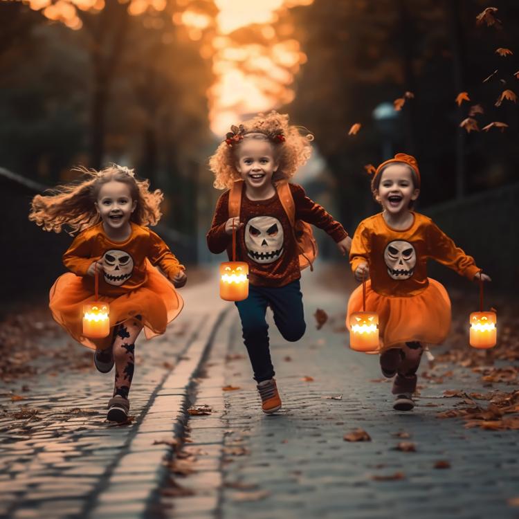 Halloween Pumpkin Lantern With Double-Sided LED Faces Collapsible Rechargeable Night Light - Orange