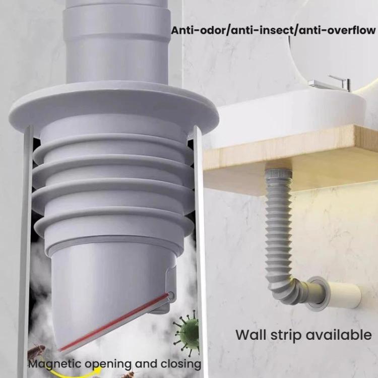 Pipe Universal Silicone Seal Ring Bathroom Kitchen Sewer One Way Check Valve, Applicable Pipe Size: 70-75mm