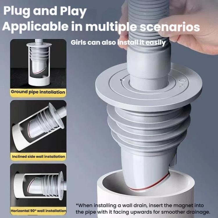 Pipe Universal Silicone Seal Ring Bathroom Kitchen Sewer One Way Check Valve, Applicable Pipe Size: 35-40mm