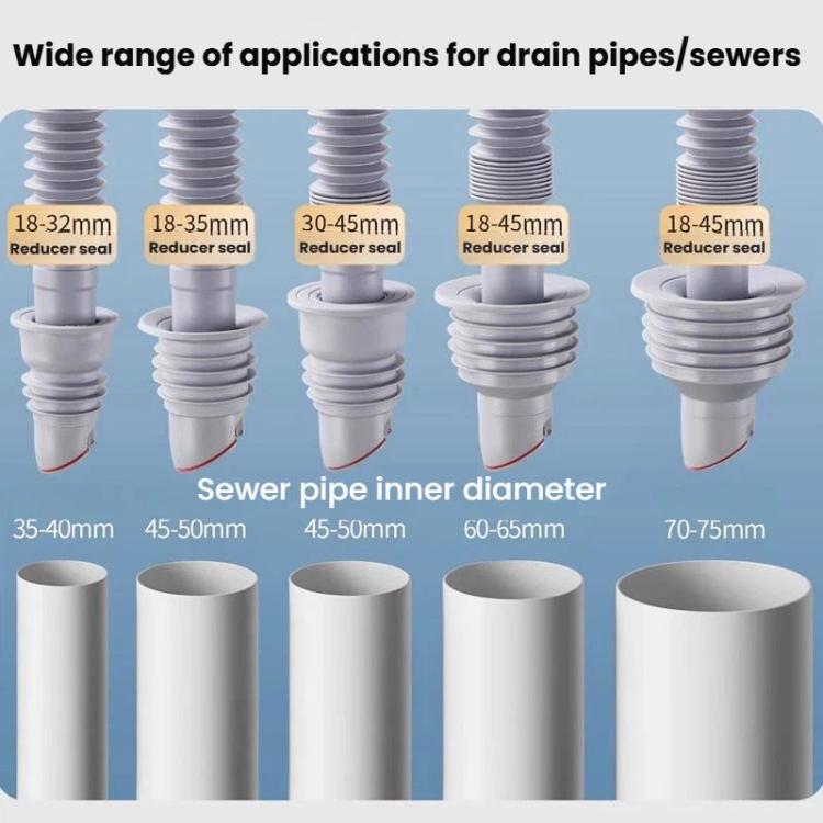 Pipe Universal Silicone Seal Ring Bathroom Kitchen Sewer One Way Check Valve, Applicable Pipe Size: 35-40mm