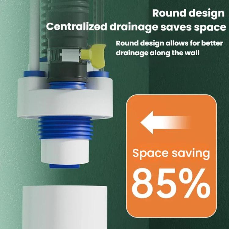 50/63/75mm PVC Pipe Universal Anti-Odor Seal Plug Kitchen Multi-Functional Drain Diverter - Blue