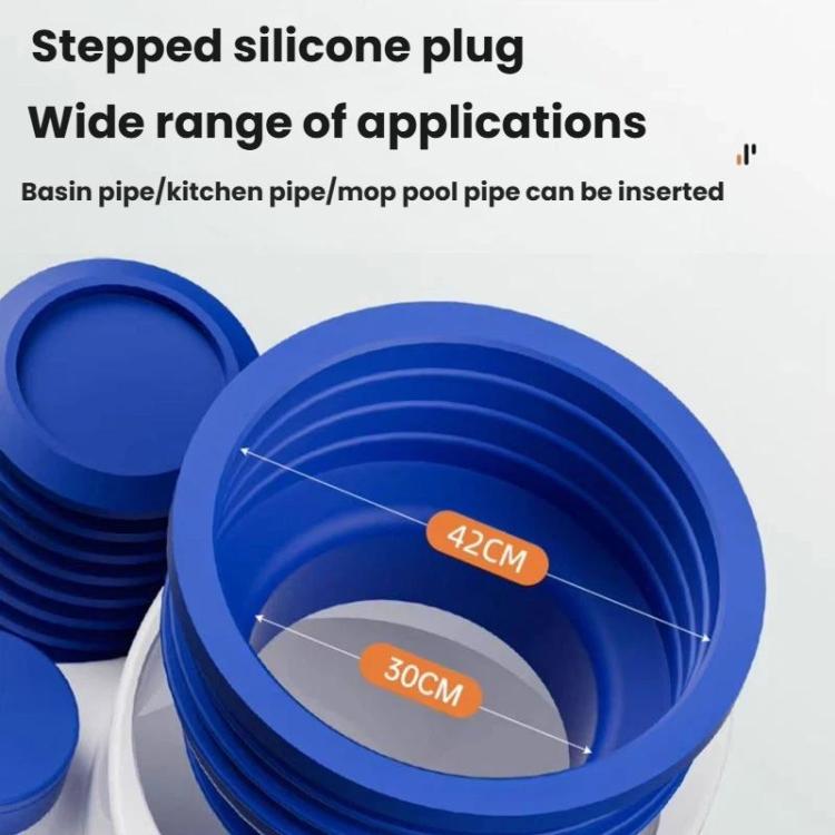50/63/75mm PVC Pipe Universal Anti-Odor Seal Plug Kitchen Multi-Functional Drain Diverter - Blue