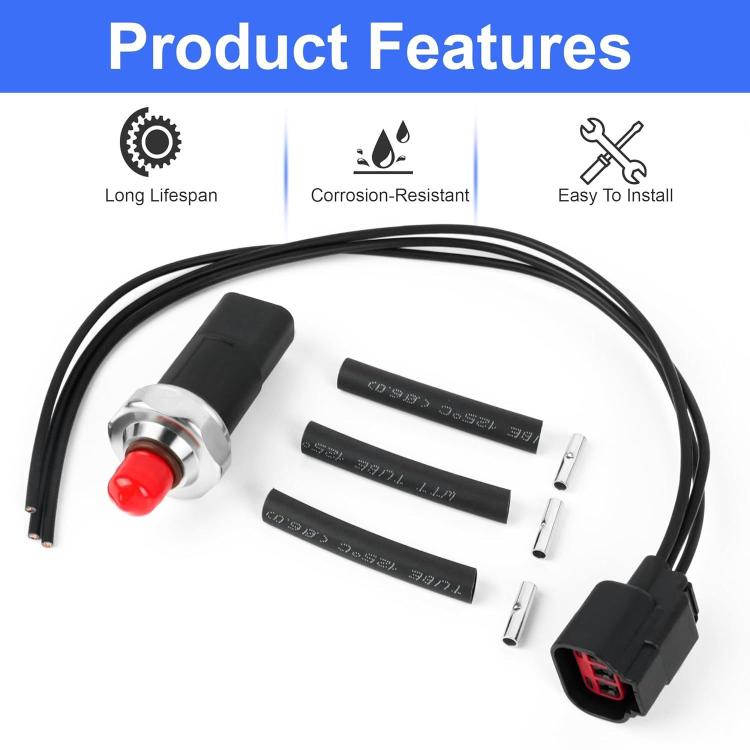 BC3Z-9S599-C Fuel Pressure Sensor with Repair Wiring Harness For 2012-2016 Ford 6.7L PowerStroke F-250/F-350/F-450/F-550 Super Duty