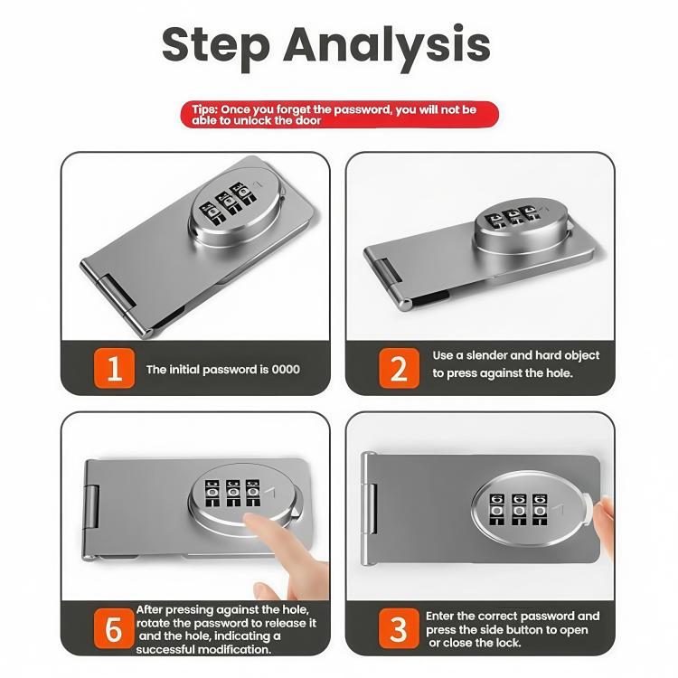 Adhesive Keyless Combination Child Safety Lock For Cabinets, Drawers & Wardrobes - FT686