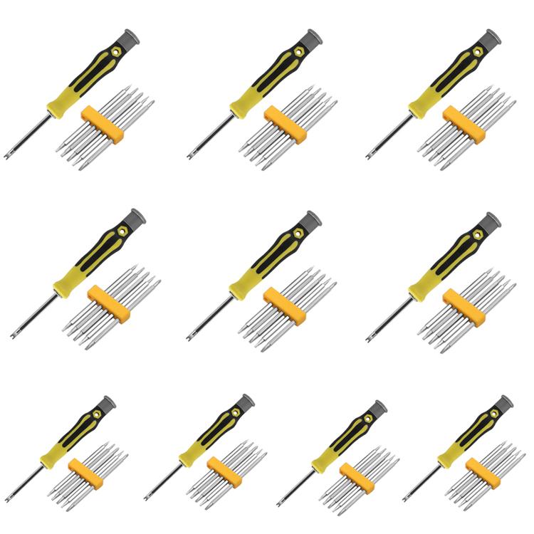 10pcs Household Special-shaped Multi-function Disassembly Repair Screwdriver - 6 in 1 Bagged