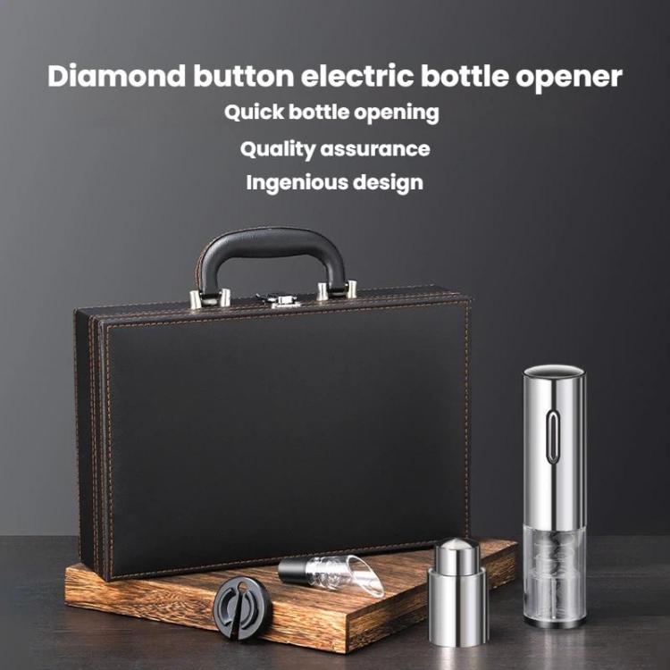 FH-101 Electric Wine Opener Set Stainless Steel Wine Opener - Black