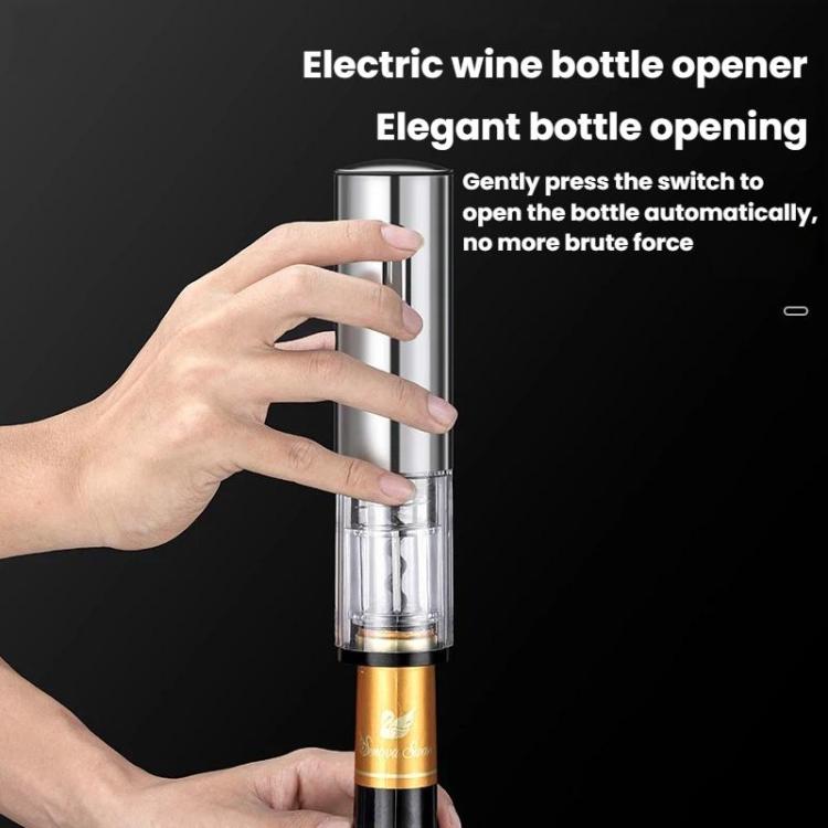 FH-101 Electric Wine Opener Set Stainless Steel Wine Opener - Black