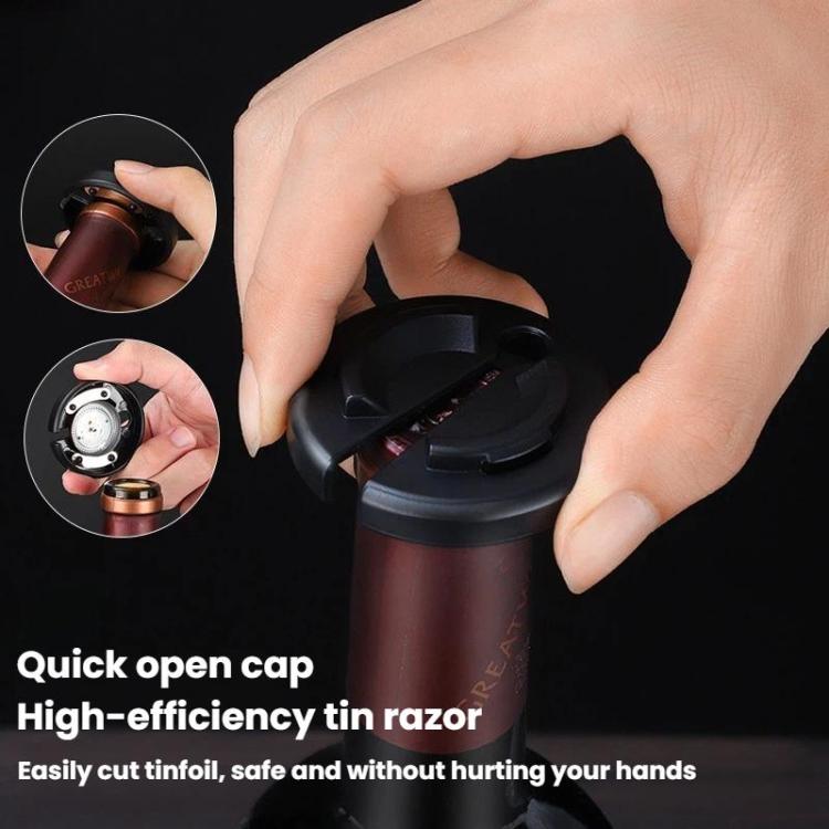 FH-101 Electric Wine Opener Set Stainless Steel Wine Opener - Black