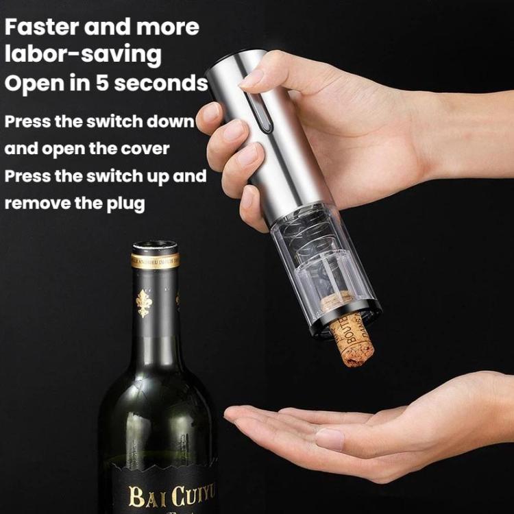 FH-101 Electric Wine Opener Set Stainless Steel Wine Opener - Black