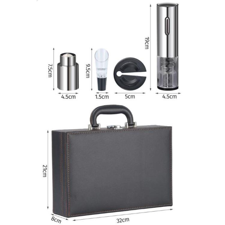 FH-101 Electric Wine Opener Set Stainless Steel Wine Opener - Black