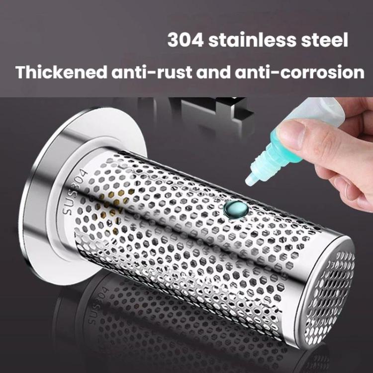 A1 Steel Basket Large Bore Copper Core Drainer Bouncing Core Washbasin 33-55mm Hole Distance Universal Plug Core, Spec: Long 8cm