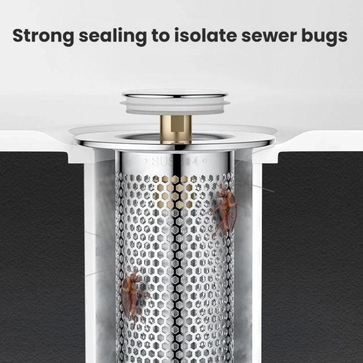 A1 Steel Basket Large Bore Copper Core Drainer Bouncing Core Washbasin 33-55mm Hole Distance Universal Plug Core, Spec: Short 8cm