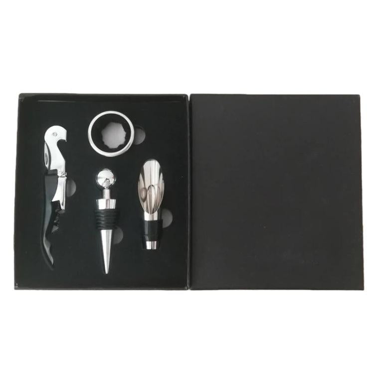 Portable Wine Opener Set Beer Stainless Steel Wine Pourer, Spec: 4pcs With Box