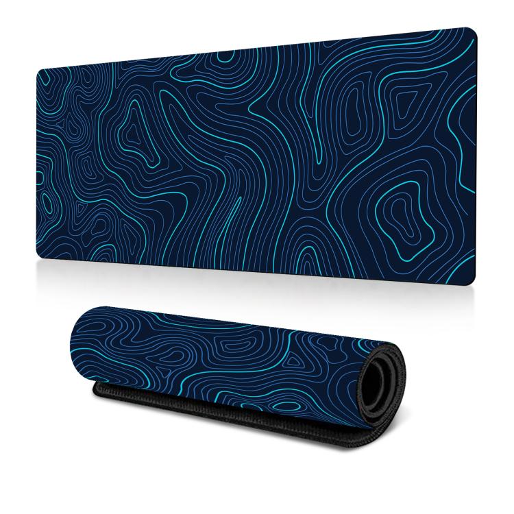 Abstract Line Texture Mouse Pad Non-Slip Desk Mat For Office, Gaming, Size: 300x700x2mm - No. 18