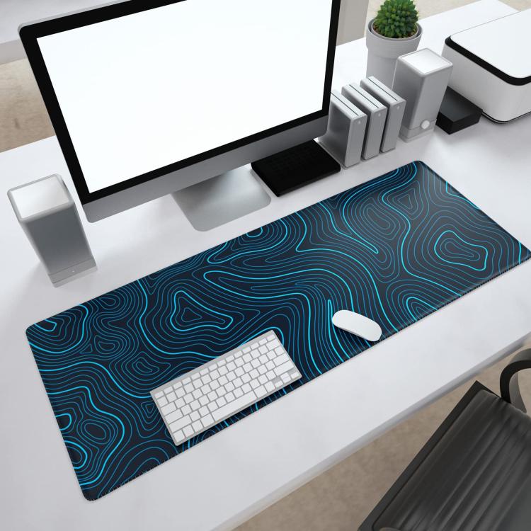 Abstract Line Texture Mouse Pad Non-Slip Desk Mat For Office, Gaming, Size: 300x700x2mm - No. 18