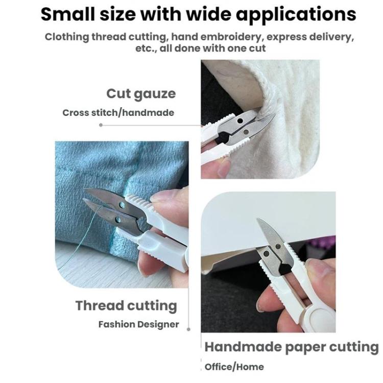 10pcs Household Cross Stitch Clothing Thread Transparent Cover Scissors, Color: Yellow