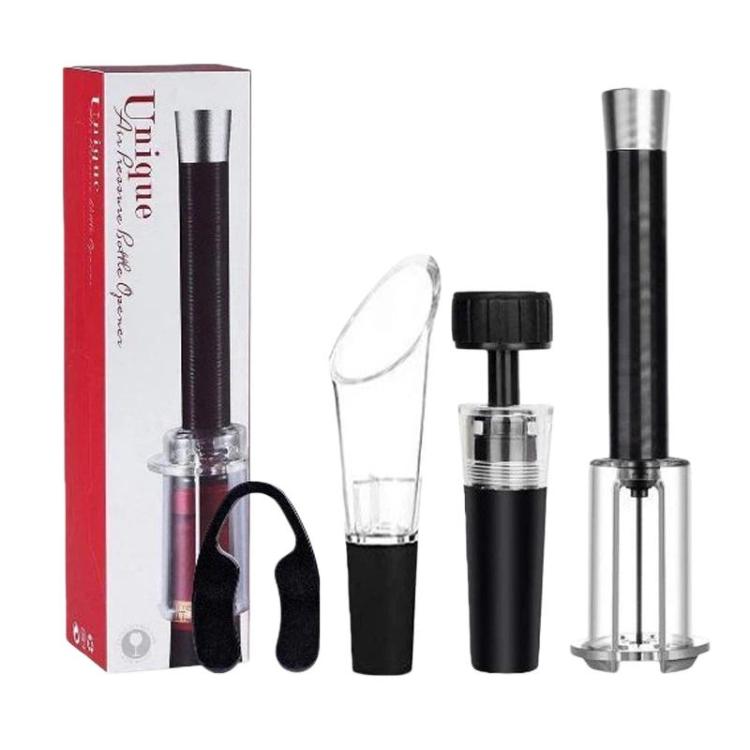 4pcs Wine Air Pressure Bottle Opener Wine Vacuum Cylinder Opener, Spec: Aluminum Alloy