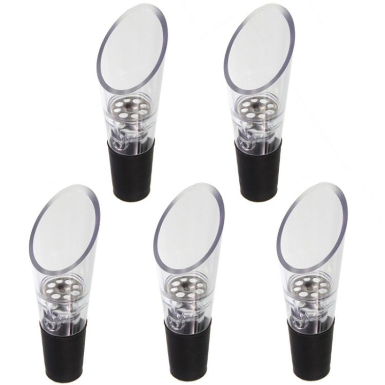 5pcs Rapid Wine Aerator Home Use Red Wine Decanter, Spec: 304 Stainless Steel Sheets + Color Box