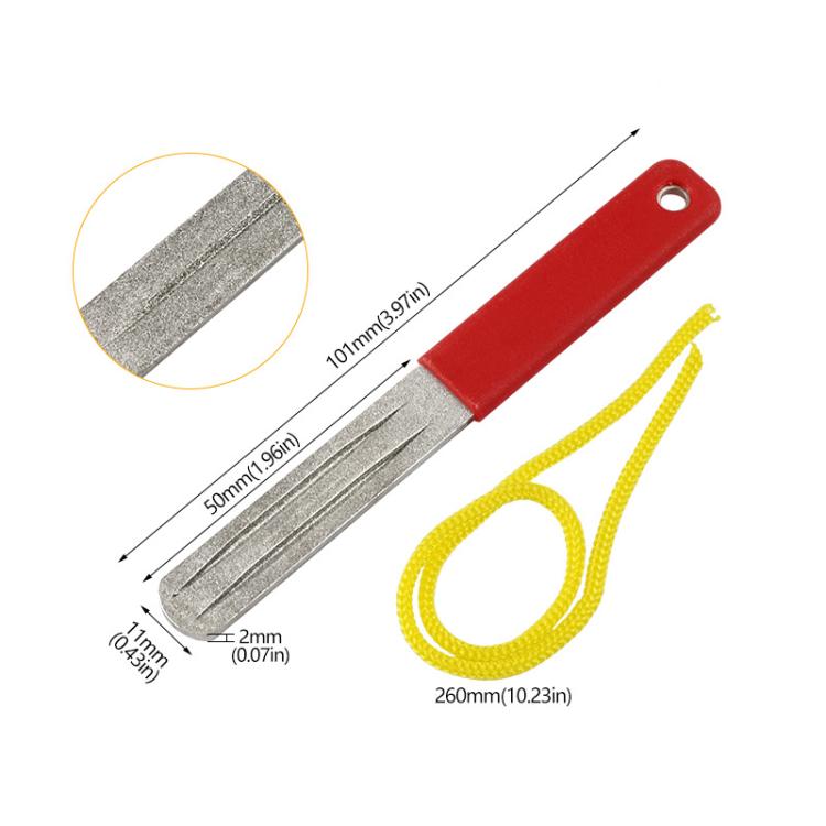 5pcs Double-Sided Fishhook File Fishing Tool - Red