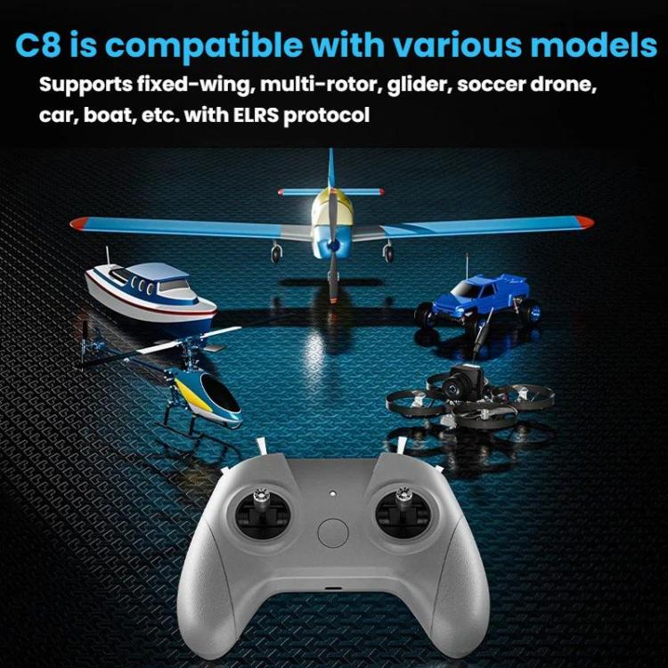 STARTRC C8 ELRS Remote Control Drone Training Aeromodelling Remote Control Traversing Aircraft Simulator Handle, Spec: With CR8 Receiver