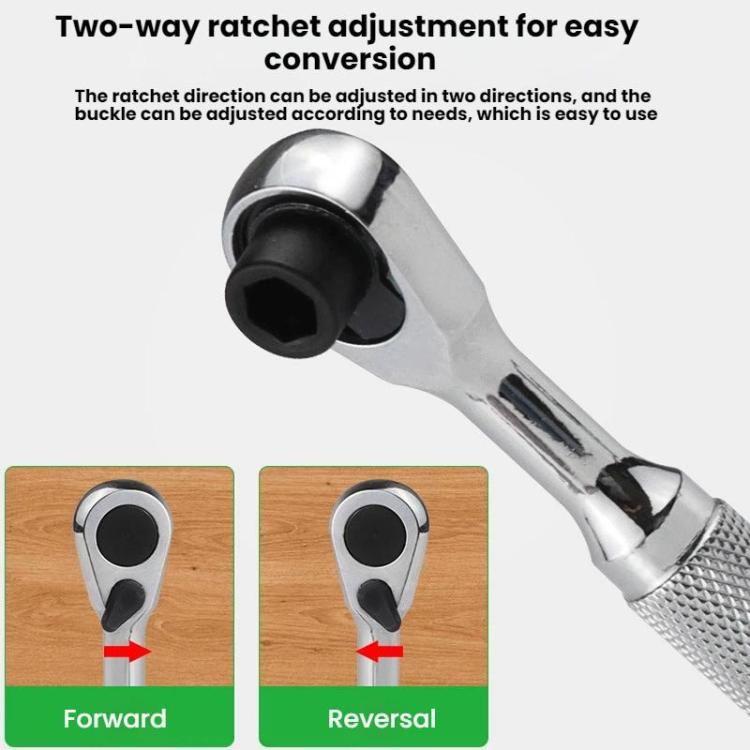 Reversible Magnetic Ratchet Screwdriver, Style: Knurled Red Bit