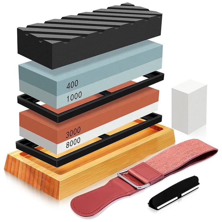 Outdoor Kitchen Double-Sided Sharpening Stone Set - 7pcs /Set