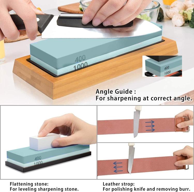 Outdoor Kitchen Double-Sided Sharpening Stone Set - 7pcs /Set