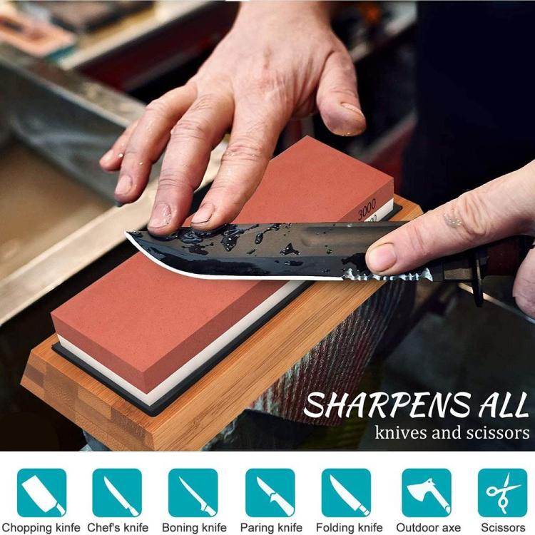 Outdoor Kitchen Double-Sided Sharpening Stone Set - 7pcs /Set