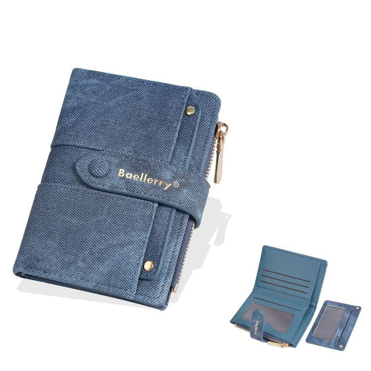 Baellerry N8354  Women Short Wallet Zipper Coin Bag Detachable Card Clip