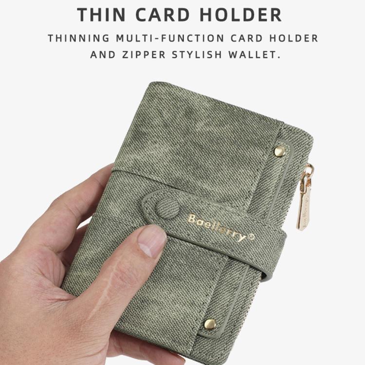 Baellerry N8354  Women Short Wallet Zipper Coin Bag Detachable Card Clip