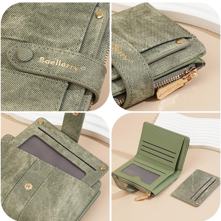 Baellerry N8354  Women Short Wallet Zipper Coin Bag Detachable Card Clip