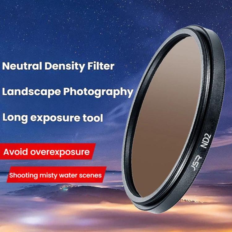 JSR ND4 37mm Micro SLR Camera Light Reduction Filter Medium Gray Density Lens