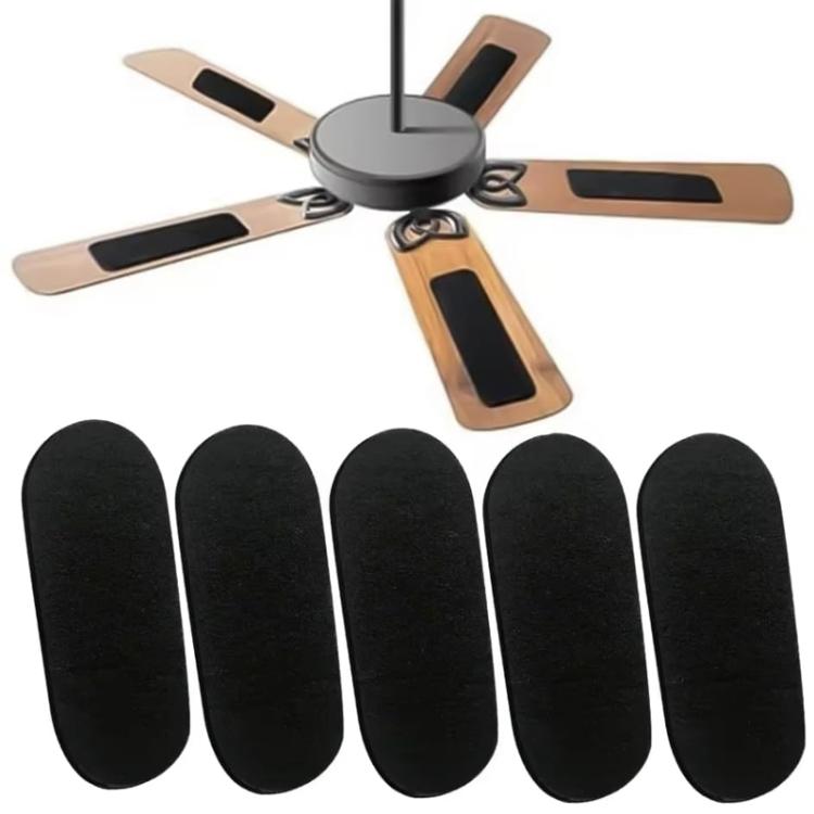 5pcs Electric Fan Blade Activated Carbon Air Filter Cotton With Adhesive, Size: 25x9x0.3mm