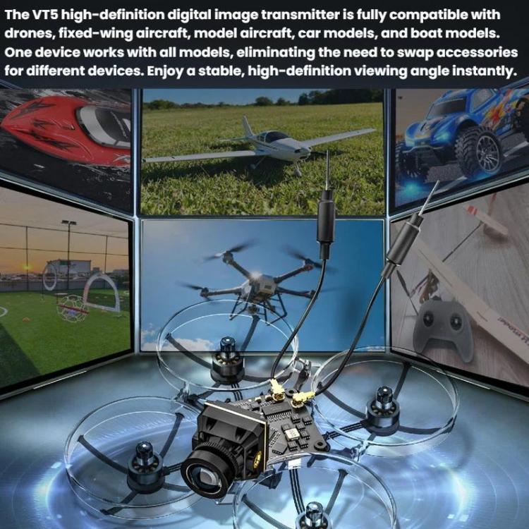 STARTRC VT5 FPV HD Digital Image Transmission Dual-Antenna Sky-End Drone 1080P Camera Video Transmission Receiver Kit Air System+Ground System
