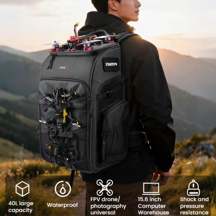 STARTRC BP2 FPV Drone Carry Backpack Outdoor Large Capacity Waterproof Durable Storage Bag - Gray