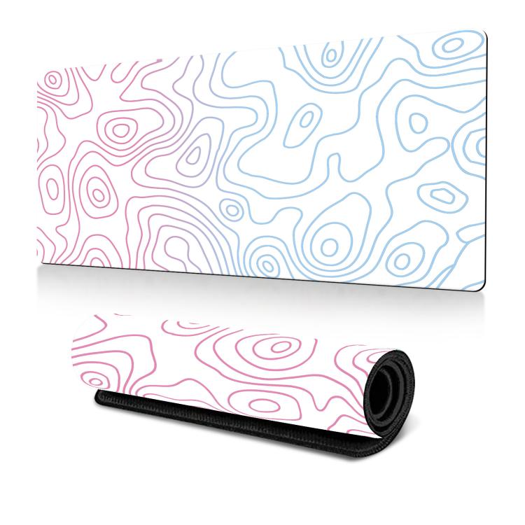 Abstract Line Texture Mouse Pad Non-Slip Desk Mat For Office, Gaming, Size: 300x700x2mm