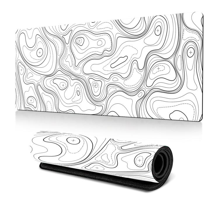 Abstract Line Texture Mouse Pad Non-Slip Desk Mat For Office, Gaming, Size: 300x800x2mm